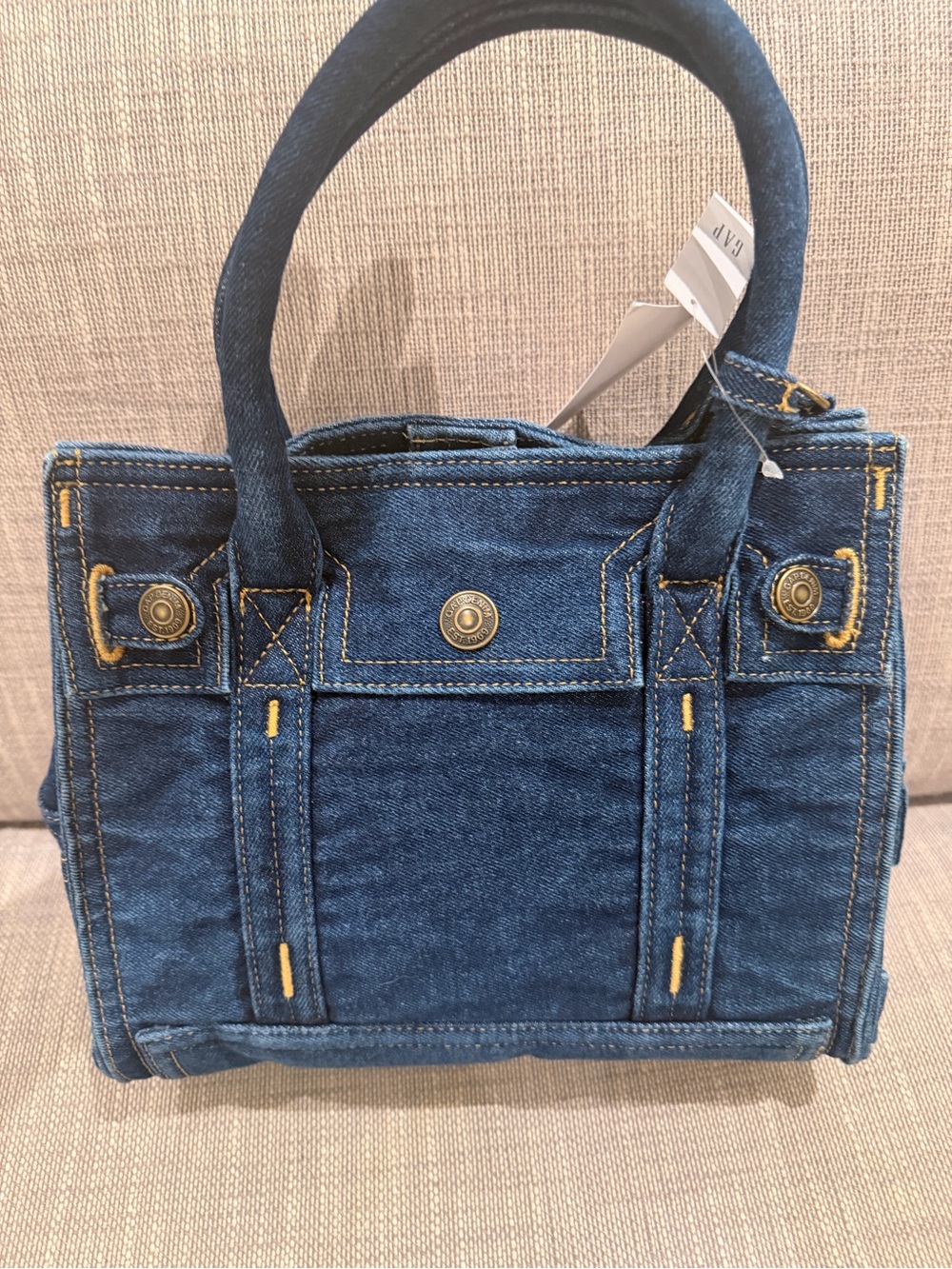 GAP Denim Mini Tote NWT - Dark Blue
